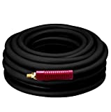 DP-Dynamic Power 3/8" x 50' Rubber Air Hose Reinforced Heavy-Duty 300 PSI, with 1/4" NPT Male Fittings & Bend Restictors (black color)
