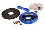 KnuKonceptz Bassik 8 Gauge Complete Amplifier Installation Amp Wiring Kit with RCA