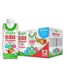 Orgain Organic Kids Protein Nutritional Shake, Strawberry - 8g of Protein, 22 Vitamins & Minerals, Fruits & Vegetables, Gluten Free, Soy Free, Kosher, Non-GMO, 8.25 Oz, 12 Ct (Packaging May Vary)