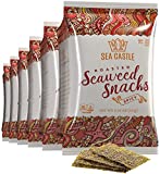 Sea Castle Roasted Spicy Seaweed Snack, .35 Oz. (6 Pack) Gluten Free, Made with Organic Seaweed, Keto Friendly, Kosher