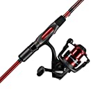 Ugly Stik Carbon Spinning Reel and Fishing Rod Combo, Red/Black, 6'6" - Medium - 1pc