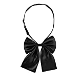 Allegra K Pre-Tied Bowknot Bow Tie for Women Adjustable Bowtie Solid Color One Size Black