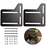 ruiru bro 2Pcs Bed Frame Conversion Kit,Bed Frame Adapter Bracket,Heavy Duty Bed Modification Plate, Headboard Brackets for Metal Bed Frame, Headboard Attachment with Hardware Full to Queen