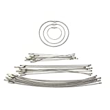 30 Pack Wire Cable Keychain Rings - 3 Most Useful Sizes - Stainless Steel Key Ring Loops