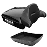 TCT-MT Chopped Tour Pack Trunk Backrest Pad For Harley Touring Road King FLHR 2014-2022 Street Glide FLHX Special FLHXS; Road Glide FLTRX Special FLTRXS 2015-2022 Vivid Black 2019 2018 2017 2016