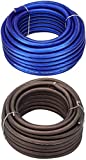 InstallGear 8 Gauge AWG CCA Power Ground Wire Cable (50ft Black & Blue) True Spec and Soft Touch Welding Wire, Battery Cable Wire, Automotive Wire, Car Audio Speaker Stereo, RV Trailer, Amp Wiring