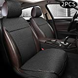 Auto Newer Luxury Breathable Car Seat Cover Fit Four Seasons, Universal Front of Car Seat Cushions, Bottom Seat Covers of Full Wrapped Edge ,Universal Fit for 95% Cars,SUV,Pickup,Van(Black+Grey2PCS)