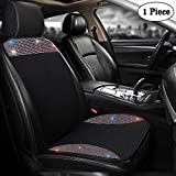 dayutech 1 Piece Universal Breathable Mesh Front Car Seat Cover Protector Pad Mat for Women Girls with Bling Bling Crystal Rhinestones Diamond Four Season (Front Seat 1 Piece Set)