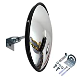 LH-GUARD Security Mirror, Driveway Mirror - 18" Security Mirror for Business, Garage, Warehouse, Blind Spot, Office and Traffic Security, Safety Convex Mirror Indoor Outdoor with Clear View