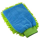 Quickie Microfiber Dusting Mitt, 1-Pack, Blue, Two-Sided Mitt for Dusting and Polishing for Cleaning, Machine Washable