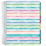 Deluxe 2022-2023 Dated Teacher Planner: 8.5"x11" Includes 7 Periods, Page Tabs, Bookmark, Planning Stickers, Pocket Folder Daily Weekly Monthly Planner Yearly Agenda (Watercolor Stripes)