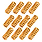 Ovsor 3D Printer Die Spring 8mm OD 20mm Long Light Load Compression Mould Die Spring, 12 Pack Yellow Heated Bed Springs for Creality Ender 3s Bed