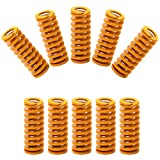 Marketty 3D Printer Die Spring 8mm OD 20mm Long Light Load Compression Mould Die Spring Yellow 10pcs,Actually Work Perfectly for The Ender 3s Bed