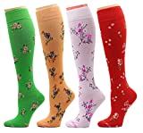 4 Pairs Dr. Motion Therapeutic Graduated Compression Women's Knee-hi Socks