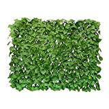 Garden Land Expandable Fence Privacy Screen for Balcony Patio Outdoor,Decorative Faux Ivy Fencing Panel,Artificial Hedges (Single Sided Leaves)