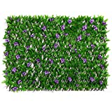 DOEWORKS Expandable Fence Privacy Screen for Balcony Patio Outdoor, Faux Ivy Fencing Panel for Backdrop Garden Backyard Home Decorations - 2PACK