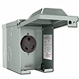 IZTOSS 30 Amp 125 Volt RV Power Outlet Box,Enclosed Lockable Weatherproof Outdoor Electrical NEMA TT-30R Receptacle,for Motorhome, Electric Car, Tesla, Generator, Welder, Etc