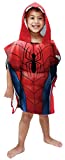 Marvel Avengers Spiderman Kids Bath/Pool/Beach Hooded Poncho - Super Soft & Absorbent Cotton Towel, Measures 28 x 28 Inches (Official Marvel Product)