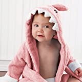 Baby Aspen "Let the Fin Begin" Shark Robe, Pink, 0-9 Months