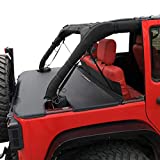 Shadeidea Tonneau Cover for Jeep Wrangler JK Unlimited (2007-2018) 4 Door Rear Trunk Cover Cargo Vinyl Cover for JKU Tailgate Ton Cover-Black-3 Years Warranty