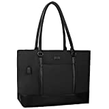 Woman Laptop Tote Bag,USB Teacher Bag Large Work Bag Purse Fits 15.6 in Laptop