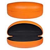 molshine Hard Shell Sunglasses Case,Classic Extra Large Glasses Case for Sunglass and Eyeglasses (Orange)