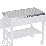 flybold Griddle Cover 36" Works for Blackstone Waterproof Diamond Plated Lightweight Aluminum Hard Top Lid with Stainless Steel Handle for Outdoor BBQ Hood Blackstone Griddle Accessories