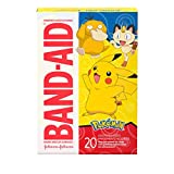 Band-Aid Brand Adhesive Bandages for Minor Cuts & Scrapes, Wound Care Featuring Pokmon Characters for Kids, Assorted Sizes 20 ct
