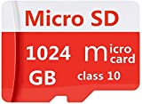 Grandee 1TB Micro SD Card Memory SDXC Card 1024GB High Speed Class 10 with SD Adapter, Designed for Android Smartphones(1024GB-C), White red