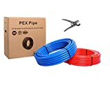 EFIELD Pex-b Pipe/Tubing(NSF Certified) Blue & Red 3/4-Inch 2 x75 ft (150 ft) Length for Potable Water and for Hot/Cold Water-Plumbing Applications with a Pipe Cutter