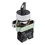 uxcell A14112200ux0184 ZB2-BE101C NO SPST 2 Positions Maintained Rotary Select Selector Switch 600V 10A