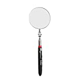 Telescopic Inspection Mirror, Circular Inspection Mirror, Telescopic Inspection Mirror, Flexible Inspection Mirror 360 Rotation, with Buckle Large Round Welding Mirror (Inspection Mirror-01)