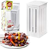 Brochette Express Kebab Kitchen Tool - 16 Stainless Steel Barbecue Skewers for Making Kabobs - Made in the USA