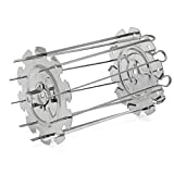 MiguCo Stainless Steel BBQ Grill Cage Vegetable Meat Skewer Kebab Maker for Rotisserie Oven Roaster