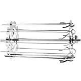 GEZICHTA BBQ Roaster Stainless Steel Roaster Rotisserie Skewers Needle Cage Oven Kebab Maker Grill