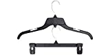 Hangon Combo Set Recycled Plastic Shirt & Pants Hangers, 17 Inch & 12 Inch, Black, 30 Pack
