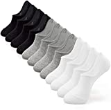IDEGG No Show Socks Low Cut Cotton Casual Anti-slid Athletic Socks with Non Slip Grip for Men