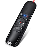 Presentation Clicker Air Mouse Function Wireless Presenter USB Powerpoint Clicker, RF 2.4 GHz Presentation Remote Control Clicker for powerpoint presentations Support Mac, Laptop, Computer