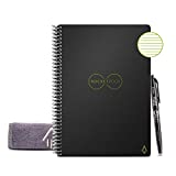 Rocketbook Smart Reusable Notebook - Lined Eco Friendly Notebook - Executive A5 - Infinity Black, Lined, Pilot Frixion Pen and Wipe Included