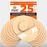 Fixic Freestyle Adhesive Patch 25 PCS  Good for Libre 1, 2, 3  Enlite  Guardian  NO Glue in The Center of The Patch  Pre-Cut Back Paper  Long Fixation for Your Sensor! (Tan)