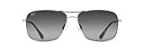 Maui Jim Wiki Wiki w/ Patented PolarizedPlus2 Lenses Polarized Lifestyle Sunglasses, Silver/Neutral Grey Polarized, Medium