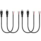Bolvek 4 Pack 10 inch RCA Female to Speaker Wire, RCA Female Plug Adapter Connector to Bare Wire Open End Audio Cable for Amplifier Audio Video Receiver Speakers