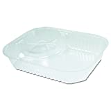 Dart C68NT2 Lg Clear 2 Comp Nacho Tray (Case of 500)