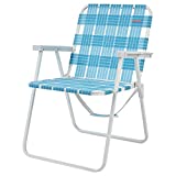 #WEJOY Folding Webbed Lawn Beach Chair, Heavy Duty Portable Chairs for Outside with Hard Arm,Carry Strap for Outdoor Camping Garden Concert Festival Sand Picnic BBQ,265 LBS