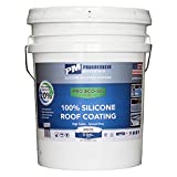 100% Silicone Roof Coating - Multi-Surface Waterproofing and UV Protection - Designed for Commercial Use, Easy Application - 5 Gallon (White)