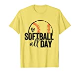 Softball Player Teen Girls Women Men Softball Lover T-Shirt