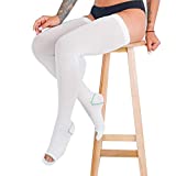 Anti Embolism Compression Stockings, Thigh High Unisex Ted Hose Socks 15-20 mmHg Moderate Level (L)