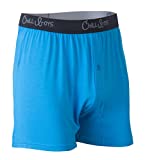 Soft Bamboo Boxers for Men - Cool Comfortable, Breathable Mens Underwear - Boxer Shorts by Chill Boys (Medium Blue)