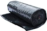 Plastic Sheeting Roll 6 MIL (10x100) Black for Painting, Plastic Tarp, Plastic Mulch, Weed Barrier, Concrete Moisture, Vapor Barrier, Construction Film, Lumber Tarp, Ground Cover