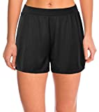 Septangle Womens Swim Shorts Loose Fit Plus Size Boardshorts Maternity Swimsuits Bottoms, US 22, Black